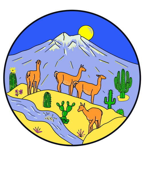 Altiplano Andes Llama design artwork